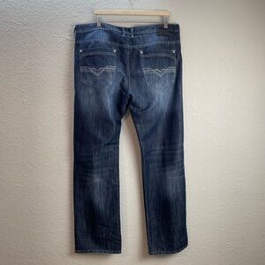 BUFFALO David Bitton Driven Straight Jeans 38 Whiskering /‎ Fading